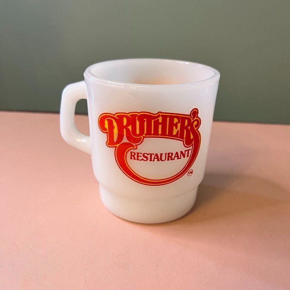Vintage Druther's Restaurant Mug Anchor Hocking Retro Collector Advertising